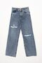 Blue 100% Cotton Tube Leg Denim Trousers - 5