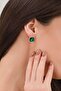 Small Oval Zircon Stone Evening Dress Women's Earrings - 2