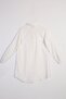 Ecru Basic Hidden Placket Shirt Tunic - 2