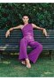 Asymmetrical Jumpsuit with Draped Detail - 6