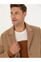 Camel Wool Blended Extra Slim Fit Stamp Coat 50270887-Vr015 - 2