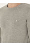 Light Gray Melange Slim Fit Crew Neck Basic Knitwear Sweater 50296575-Vr091 - 7