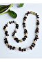 Natural Labradorite and Amber Stone Adult Necklace 50 cm - 2