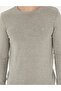 Light Gray Melange Slim Fit Crew Neck Basic Knitwear Sweater 50296575-Vr091 - 6