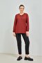 Women's Brick Sleeve Elastic Lycra Mother's Combed Cotton Blouse - 6