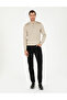 Beige Regular Fit Zippered Stand Collar Sweater 50296417-Vr011 - 4