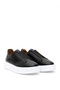 Black 100% Leather Casual Shoes 50296068-Vr046