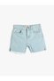 Basic Denim Shorts with Tassel Detail Cotton