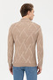 Men's Camel Melange Stand Collar Knitwear Sweater 50253084 -Vr122 - 5