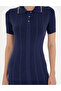 Navy Blue Slim Fit Knitwear Dress 50288683 -Vr033 - 5