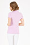 Women's Light Pink Basic Polo Neck T-Shirt 50262675-Vr211 - 5