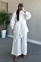 White Linen Set - Thick Belt - 4
