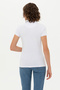 Women's White Basic Polo Neck T-Shirt 50262698-Vr013 - 5