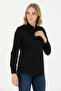 Women's Black Long Sleeve Basic Shirt 50262851-Vr046 - 3