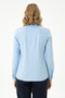 Women's Blue Long Sleeve Basic Shirt 50262851-Vr036 - 5