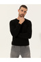 Black Slim Fit Crew Neck Basic Knitwear Sweater 50257290-Vr046 - 3