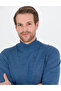 Blue Slim Fit Half Turtleneck Wool Blended Basic Knitwear Sweater 50257313-Vr036 - 2