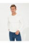 Ecru Slim Fit Crew Neck Basic Knitwear Sweater 50257290-Vr019 - 2