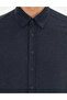 Navy Blue Slim Fit Long Sleeve Shirt 50259500-Vr033 - 6