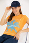 Women's Orange Crew Neck T-Shirt 50262950 -Vr051 - 2
