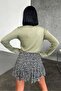 Comfortable and Stylish Long Sleeve Crew Neck Lycra Viscose Combed Cotton Body Khaki - 2