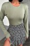 Comfortable and Stylish Long Sleeve Crew Neck Lycra Viscose Combed Cotton Body Khaki
