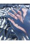 Organza Burnout Tulle Black with Navy Blue Color over Black Width: 140 cm - 6