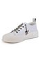 24Y384-3 Women's Daily High Sole Genuine Leather Sneaker Sports Shoes - 7