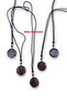 Orgonite Necklace with Mixed Stones, Ohm Symbol 429-4 - 3