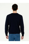 Navy Blue Slim Fit Crew Neck Basic Knitwear Sweater 50237801-Vr033 - 4