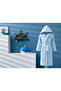 Boy Marine Hooded Velvet Children's Bathrobe Age 11/12 - 2