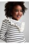 Striped and Ruffled Sweater - 7