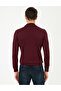 Burgundy Slim Fit Half Turtleneck Basic Knitwear Sweater 50248552-Vr014 - 4