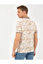 Mink Printed Buttoned Polo Collar T-Shirt 50249862-Vr052 - 5