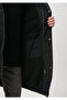 Black Long Parka with Fur Collar Oversize / Wide Cut 0110108-900 - 6