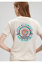 Beige Slim Fit Printed T-Shirt - 1612218 -70134 - 2