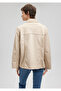 Beige Faux Suede Jacket Loose Fit / Loose Relaxed Fit1110368-86596 - 5