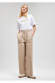 Wide Leg Beige Trousers1010638-86596 - 3