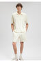 White Polo Shirt Loose Fit / Loose Relaxed Cut 0612047-80194