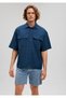 Navy Blue Shirt Oversize / Wide Cut0210876-81802 - 3