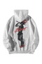 Unisex White Lil Uzi Vert 222 Printed Oversize Hooded Kangaroo Pocket Hoodie