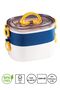 1200 Ml Portable Lunch Box with Stainless Steel - Two Layers, Easy Lock