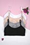حمالة صدر للتدريب مكونة من 4 قطع للفتيات الصغيرات مع حمالات حبلية ووسادات داخلية