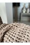 Milky Brown Hand Knitted Blanket - 2