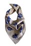 Women's Gray Color Paw Patterned Cotton Handmade Bandana - 2