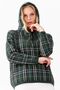 Women's Hooded Checked Short Sweater Green - 6