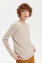 Women's Crew Neck Stitch-Free Pocket Wool Sweater V.Beige - 7