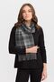 Women's Tricolor Plaid Scarf Smoked - 7