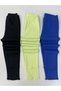 Fun Kids Stretchy Ribbed Black - Cobalt Blue - Light Green 3-Piece Girls - Boys Winter Children's Leggings Single Bottom Leggings - 4
