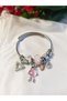 Steel Bracelet for Women with Charm Pink Fish Figure - 7